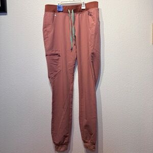 Figs Womens Scrub Joggers in Dusty Rose Sz S/T